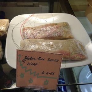 Gluten-free 'delish' wrap at Heaven on Earth Cafe in Vancouver