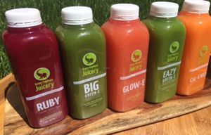 Juice lineup at Green Elephant Juicery in Vail