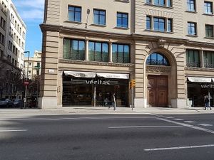 front of store on the busy road at Veritas - Via Laietana in Barcelona