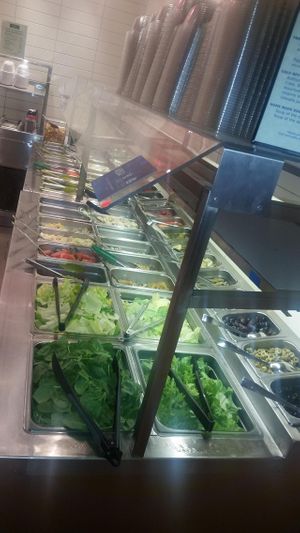 the salad bar at Insalata in Vancouver