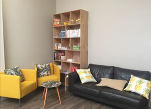 comfy seating at 2Be Nourished in Grafton