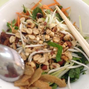 vegan pho at Minh Thuy's in Hanoi