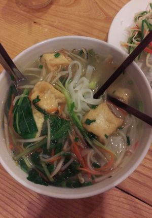 The vegetarian pho  at Minh Thuy's in Hanoi