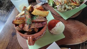 potato wedges at Public Bar & Vegan Kitchen in Bled