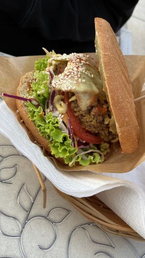 Burger at Public Bar & Vegan Kitchen in Bled