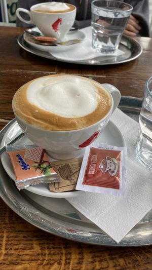 Soy Cappuccino  at Public Bar & Vegan Kitchen in Bled