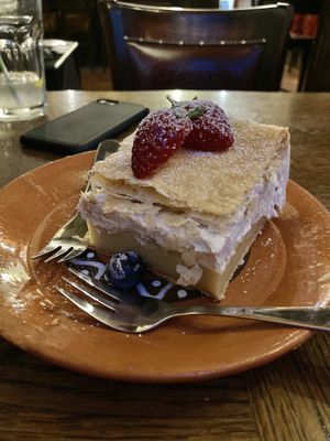 Vegan Kremsnita (cake) at Public Bar & Vegan Kitchen in Bled