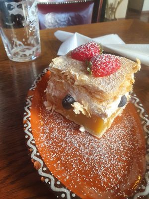 Vegan Creme Cake/ Cremeschnitte at Public Bar & Vegan Kitchen in Bled