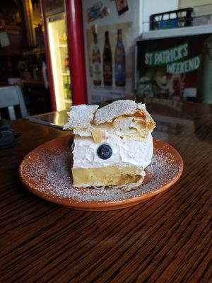 Amazing vegan Kremsnita at Public Bar & Vegan Kitchen in Bled