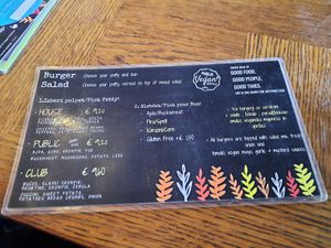 Carte at Public Bar & Vegan Kitchen in Bled