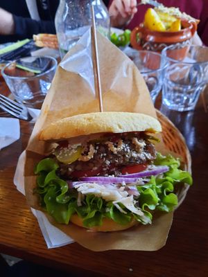 Public burger at Public Bar & Vegan Kitchen in Bled