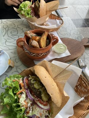 burgers at Public Bar & Vegan Kitchen in Bled