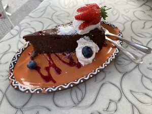 Chocolate cake  at Public Bar & Vegan Kitchen in Bled