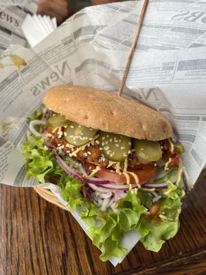 Burger at Public Bar & Vegan Kitchen in Bled