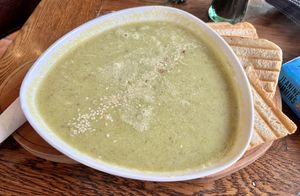 Broccoli soup  at Public Bar & Vegan Kitchen in Bled