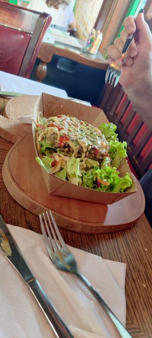 Public patty on Salad at Public Bar & Vegan Kitchen in Bled