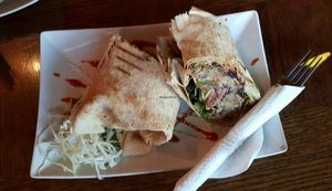 one of the wraps on menu  at Public Bar & Vegan Kitchen in Bled