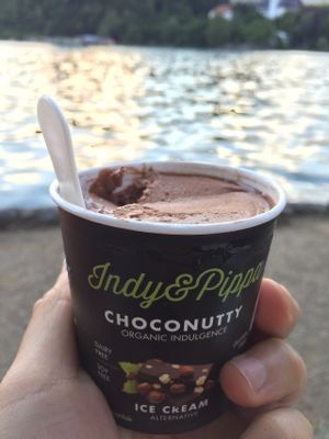 Tiny ice cream at Public Bar & Vegan Kitchen in Bled