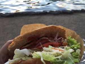 Burger at Public Bar & Vegan Kitchen in Bled