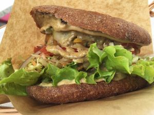 Burger #2 at Public Bar & Vegan Kitchen in Bled