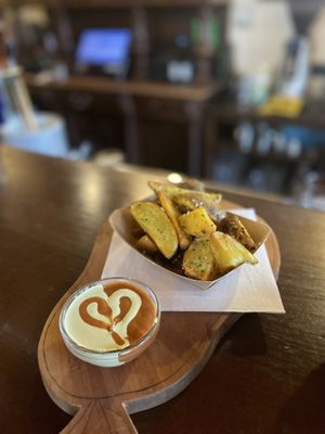 Delicious potato wedges!   at Public Bar & Vegan Kitchen in Bled