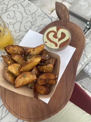 potato wedges  at Public Bar & Vegan Kitchen in Bled