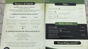 Menu 06/2023  at Public Bar & Vegan Kitchen in Bled