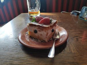 Cream cake at Public Bar & Vegan Kitchen in Bled