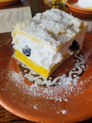 Vegan cream cake at Public Bar & Vegan Kitchen in Bled