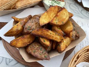 Potatoe wedges  at Public Bar & Vegan Kitchen in Bled
