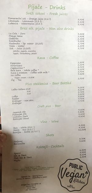 September 2023.  at Public Bar & Vegan Kitchen in Bled