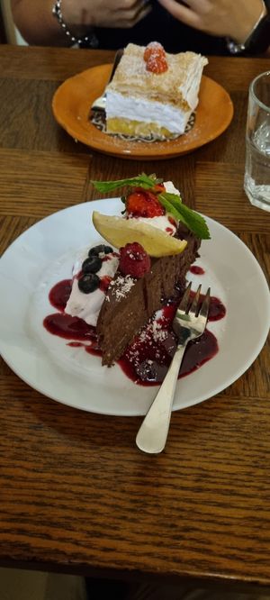 Chocolate cake at Public Bar & Vegan Kitchen in Bled