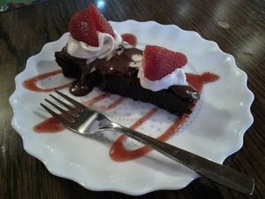 good looking dessert at Public Bar & Vegan Kitchen in Bled