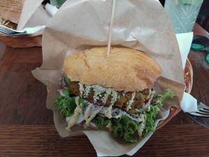 Burger there after 5 years :) at Public Bar & Vegan Kitchen in Bled