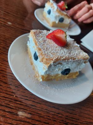 Bled cream cake at Public Bar & Vegan Kitchen in Bled