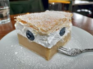 Best cream cake I've had! at Public Bar & Vegan Kitchen in Bled