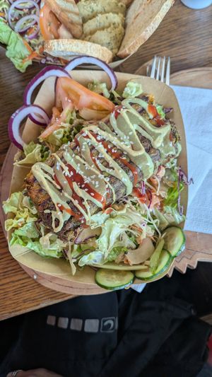 bean salad at Public Bar & Vegan Kitchen in Bled