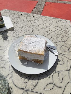 Cream cake at Public Bar & Vegan Kitchen in Bled