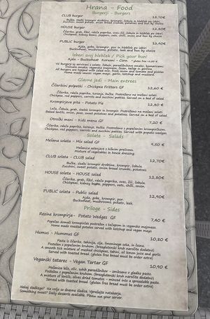   at Public Bar & Vegan Kitchen in Bled