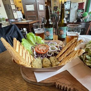 Hummus und Salat  at Public Bar & Vegan Kitchen in Bled