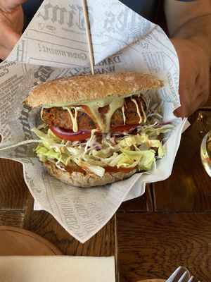 House burger  at Public Bar & Vegan Kitchen in Bled