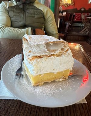 Cream Cake crazy good 10/10 at Public Bar & Vegan Kitchen in Bled