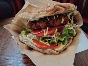 Burger at Public Bar & Vegan Kitchen in Bled