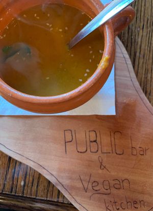 Pumpkin ? soup at Public Bar & Vegan Kitchen in Bled