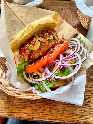 Burger at Public Bar & Vegan Kitchen in Bled