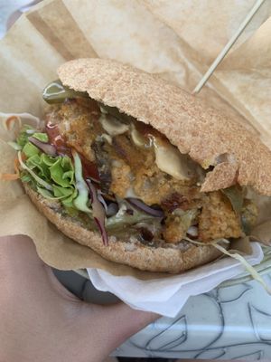 Summer burger at Public Bar & Vegan Kitchen in Bled