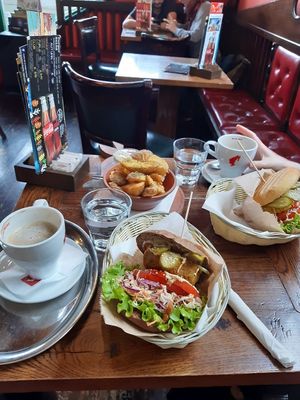Burger and wedges at Public Bar & Vegan Kitchen in Bled