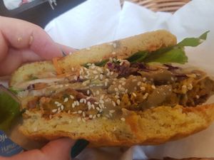 Club sandwich at Public Bar & Vegan Kitchen in Bled