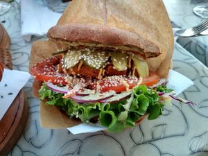 Burger at Public Bar & Vegan Kitchen in Bled