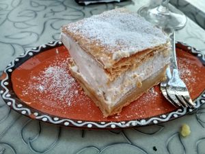 Creamy cake at Public Bar & Vegan Kitchen in Bled